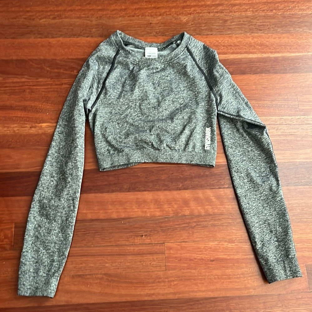 GYMSHARK vital seamless long sleeve crop top size small